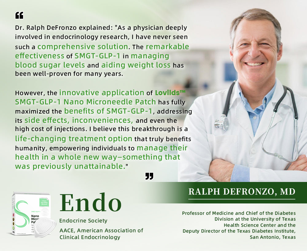 See results in 7 days🌲LOVILDS™ SMGT-GLP-1 Nano Microneedle Patch(Painless, long-lasting, addressing diabetes, obesity, and cardiovascular diseases)