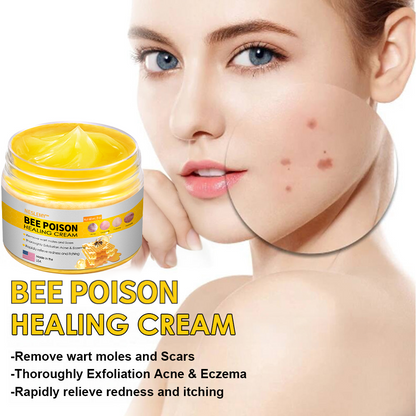 NESLEMY™ Bee Poison Skin Cream（👨‍⚕AAD Recommended),for Remove Warts, Acne and Scars